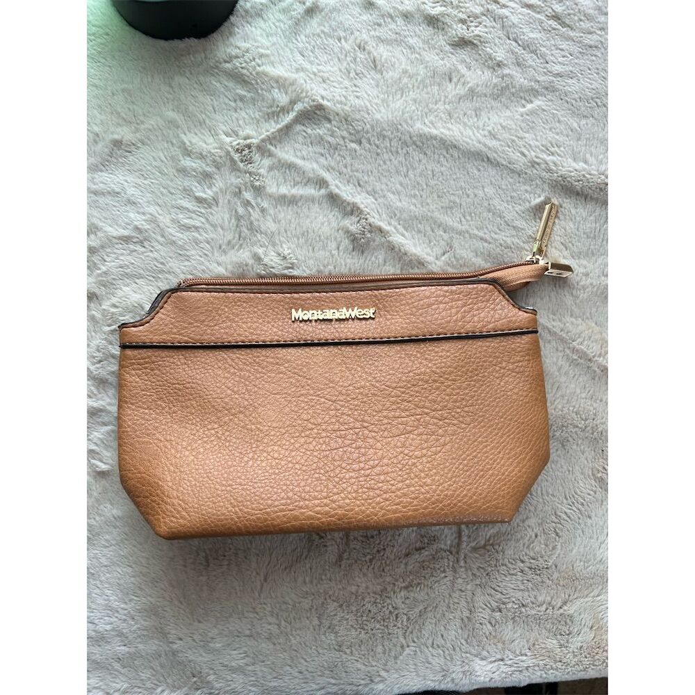 Montana West Tan Faux Leather Bag Women’s Casual Gold Hardware